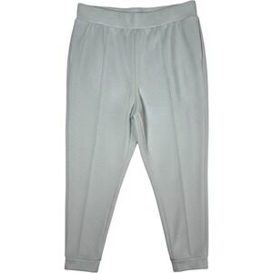 All‎ in Motion Womens XXL Corduroy Ribbed Jogger High Rise Aqua Blue Pants NWT